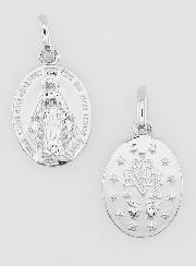 Médaille Miraculeuse Argent Rhodié - 14mm