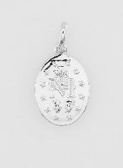 Médaille Miraculeuse Argent Rhodié - 14mm