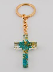 Porte-clés Croix Translucide