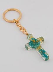 Porte-clés Croix Translucide