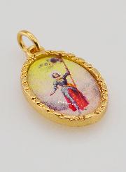 Médaille Bord Torsadé 25mm - Sainte Jeanne d'Arc