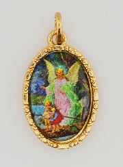 Médaille Bord Torsadé 25mm - Ange Gardien