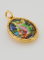 Médaille Bord Torsadé 25mm - Ange Gardien