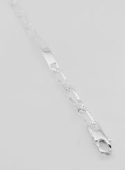 Gourmette Homme en Argent - Maille Figaro 6mm