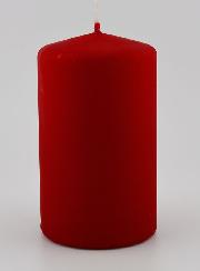 Bougie de Noël Effet Velours - Rouge