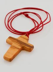 Pendendif Croix Bois Esprit Saint & Cordon