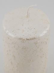 Bougie de Décoration Pailletée - Blanc Perlé