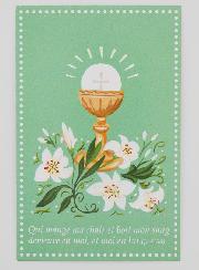 Carte de Communion - Calice au Lys