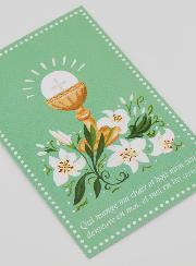 Carte de Communion - Calice au Lys