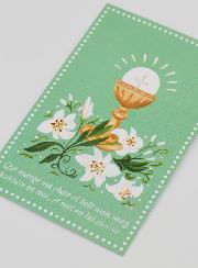 Carte de Communion - Calice au Lys