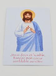Carte de Communion - Jésus Doux & Humble