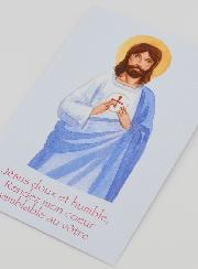 Carte de Communion - Jésus Doux & Humble
