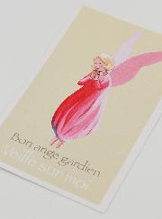 Carte de Baptême - Ange Rose