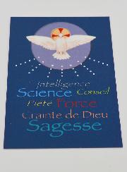 Carte Religieuse de Confirmation - Bleu