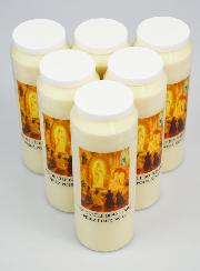 Lot de 6 Bougies de Neuvaine ND de l'Île Bouchard