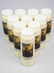 Lot de 10 Bougies de Neuvaine à Sainte Scholastique