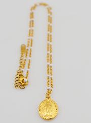Collier Religieux Perlé & Médaille Miraculeuse - Blanc