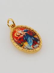 Médaille Bord Torsadé 25mm - Saint Christophe