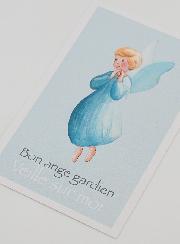 Carte de Baptême - Ange Bleu