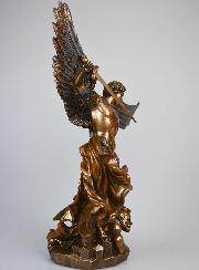 Statue Religieuse de Saint Michel Archange en Bronze - 37 cm