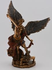 Statue Religieuse de Saint Michel Archange en Bronze - 20 cm