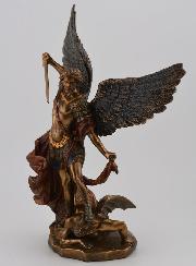 Statue Religieuse de Saint Michel Archange en Bronze - 20 cm
