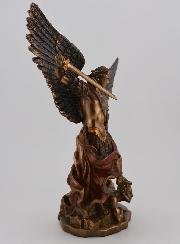 Statue Religieuse de Saint Michel Archange en Bronze - 20 cm