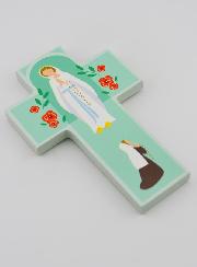 Croix Enfant en Bois - Notre Dame de Lourdes