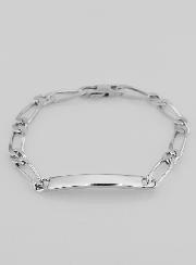 Gourmette de Baptême en Argent Rhodié - 18cm