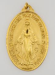 Médaille Miraculeuse en Inox Doré - 22mm