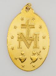 Médaille Miraculeuse en Inox Doré - 28mm