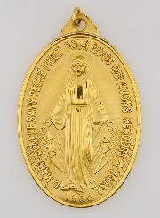 Médaille Miraculeuse en Inox Doré - 33mm