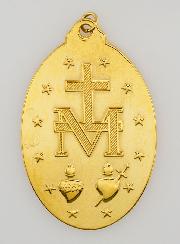 Médaille Miraculeuse en Inox Doré - 33mm