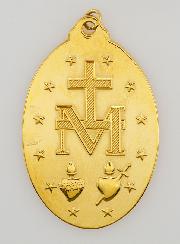 Médaille Miraculeuse en Inox Doré - 40mm