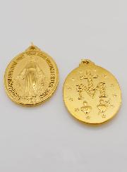 Médaille Miraculeuse en Inox Doré - 40mm