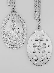 Médaille Miraculeuse & Chaîne en Inox - 40mm