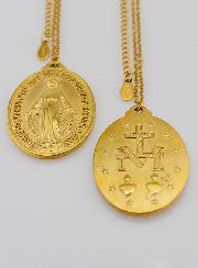 Médaille Miraculeuse & Chaîne Dorée - 33mm