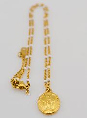 Collier Perlé Médaille Miraculeuse - Blanc