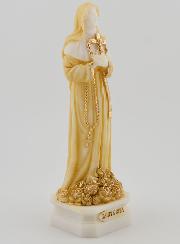 Statue de Sainte Rita en Albâtre Peint - 12cm