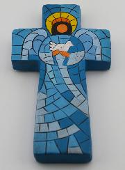 Croix en Céramique Ange de Paix - 15cm