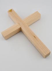 Crucifix Érable Finition Argentée - 20cm