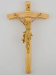 Crucifix en Tilleul Naturel Cintré - 22cm