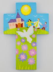 Cadeau de Confirmation - Croix Enfant Prêtre & St Esprit
