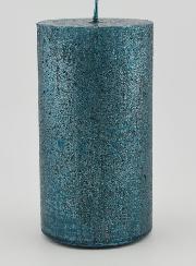 Bougie de Noël Moderne - Bleu Vert