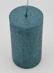 Bougie de Noël Moderne - Bleu Vert