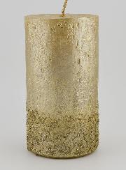 Bougie Décoration Effet Pépite - Champagne