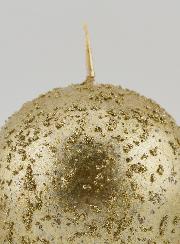 Bougie de Décoration Boule Pailletée - Champagne