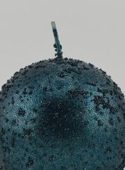 Bougie Décoration Sphère Pailletée - Bleu Vert