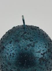 Bougie Décoration Sphère Pailletée - Bleu Vert