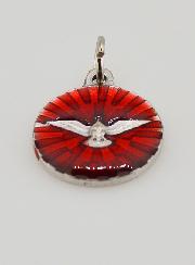 Médaille du Saint Esprit Émail Rouge - 18 mm